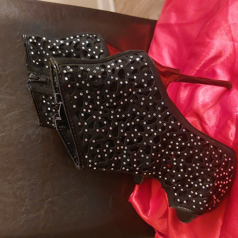 Rhinestone Studded Heels